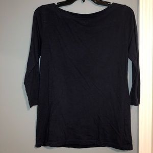 LOFT Women’s 3/4 Length Sleeve Navy Top